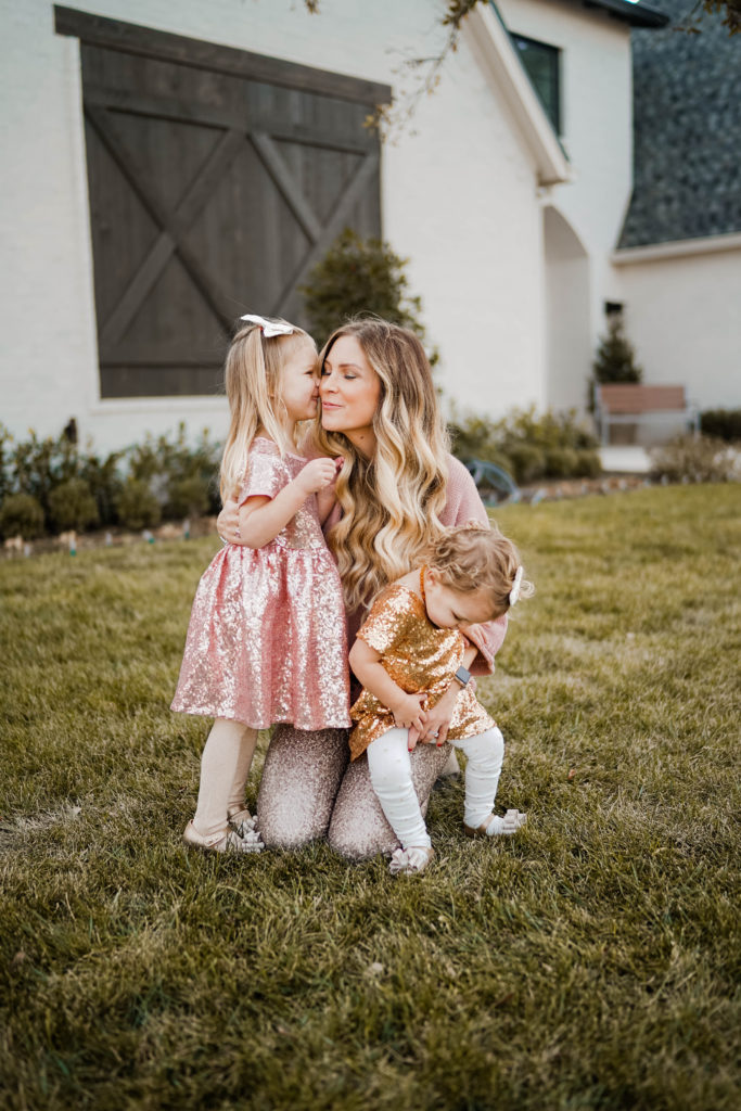 Sparkly outfits for mommy and me photos. Click through to find out where to purchase!