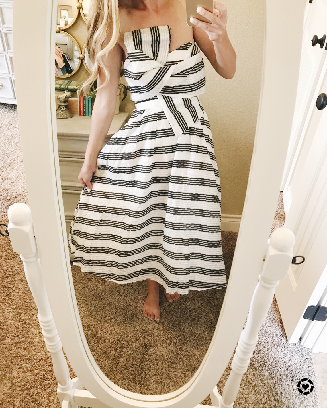 striped bow dress ASOS