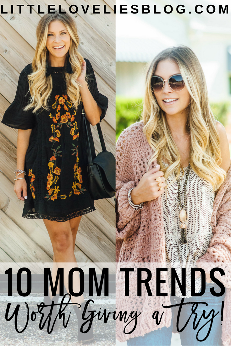 10 Mom Trends Worth Trying - Evereve Free People Dress and Chuny Sweater Cardigan
