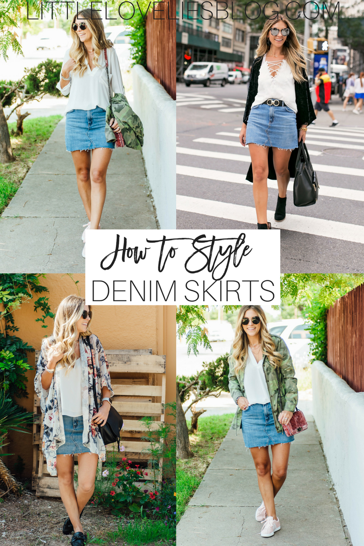5 Ways to Wear a Denim Skirt - Ashlee Nichols