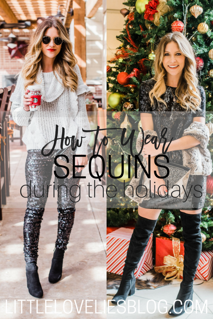 How to Dress Up a holiday outfit with sequins