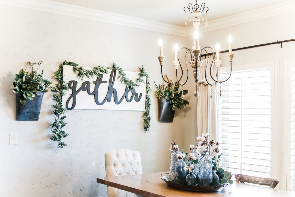 Farmhouse Style Light & Airy Kitchen Makeover Breakfast Nook Dining Area