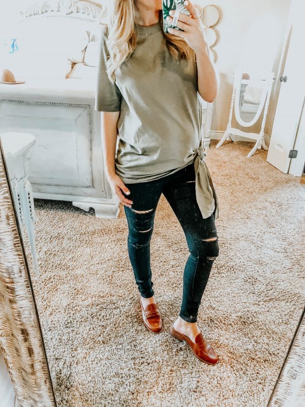 white maternity jeans