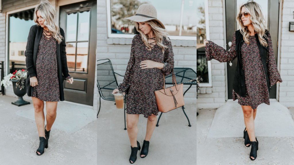 HOW TO STYLE A FALL FLORAL DRESS 3 WAYS