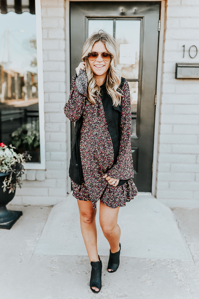 How to Style a Fall Floral Dress 3 Ways