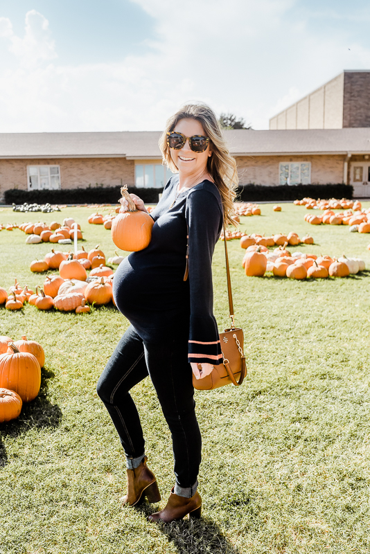 fall maternity pumpkin photo
