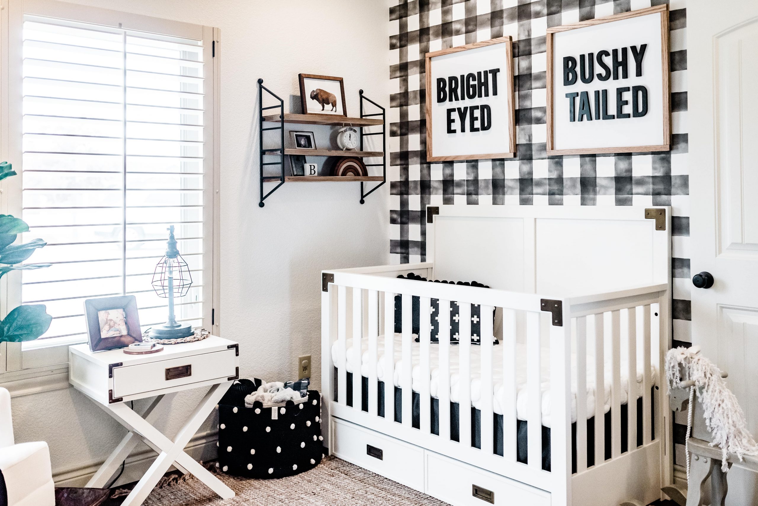 Buffalo plaid baby boy cheap nursery